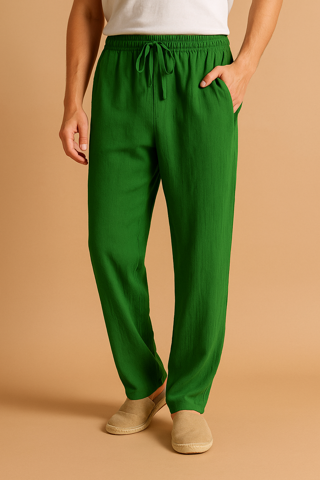 Calça de algodão Cross Cross e Cut Follow Cut confortável