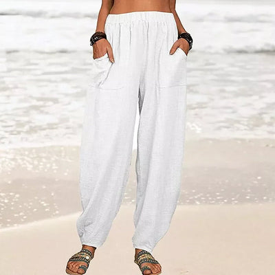 Nova calça casual de Harén de mulheres em cores sólidas