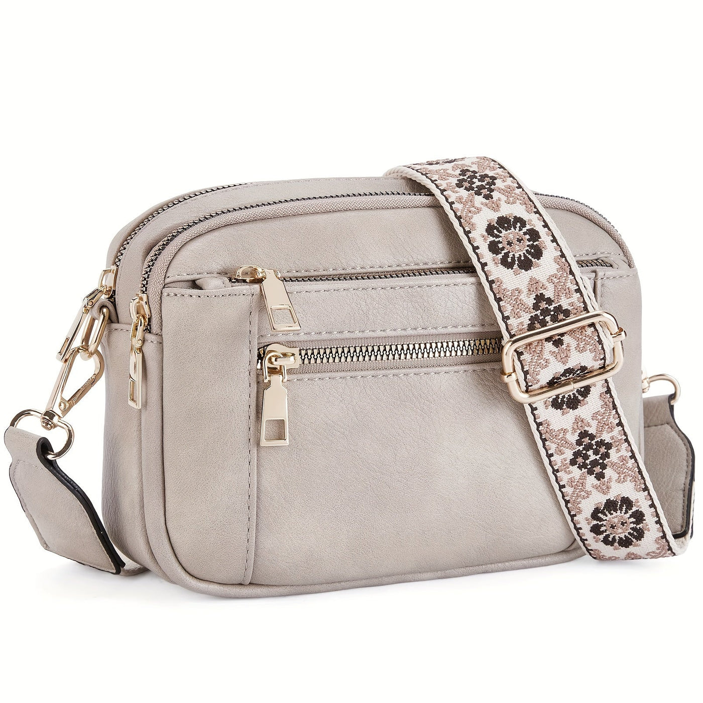 Bolsa de bandidos femininos em couro vegano de estilo boêmio