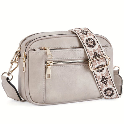 Bolsa de bandidos femininos em couro vegano de estilo boêmio