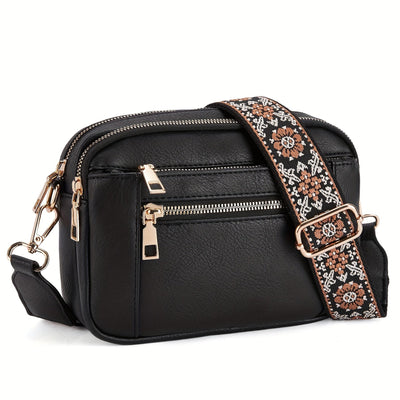 Bolsa de bandidos femininos em couro vegano de estilo boêmio