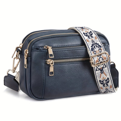 Bolsa de bandidos femininos em couro vegano de estilo boêmio