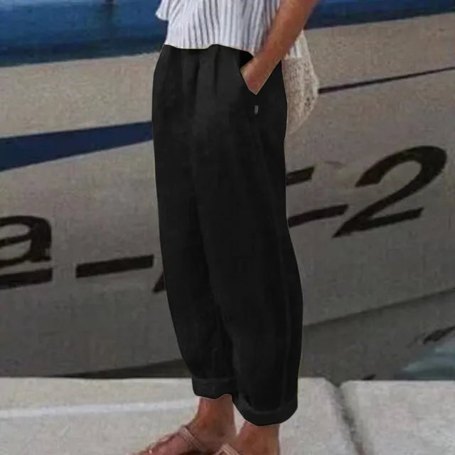 Pantalón Dini con línea suave y bolsillos laterales