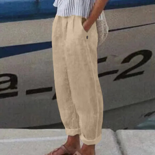 Pantalón Dini con línea suave y bolsillos laterales