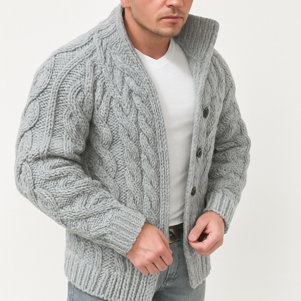 Cardigan  with model gray