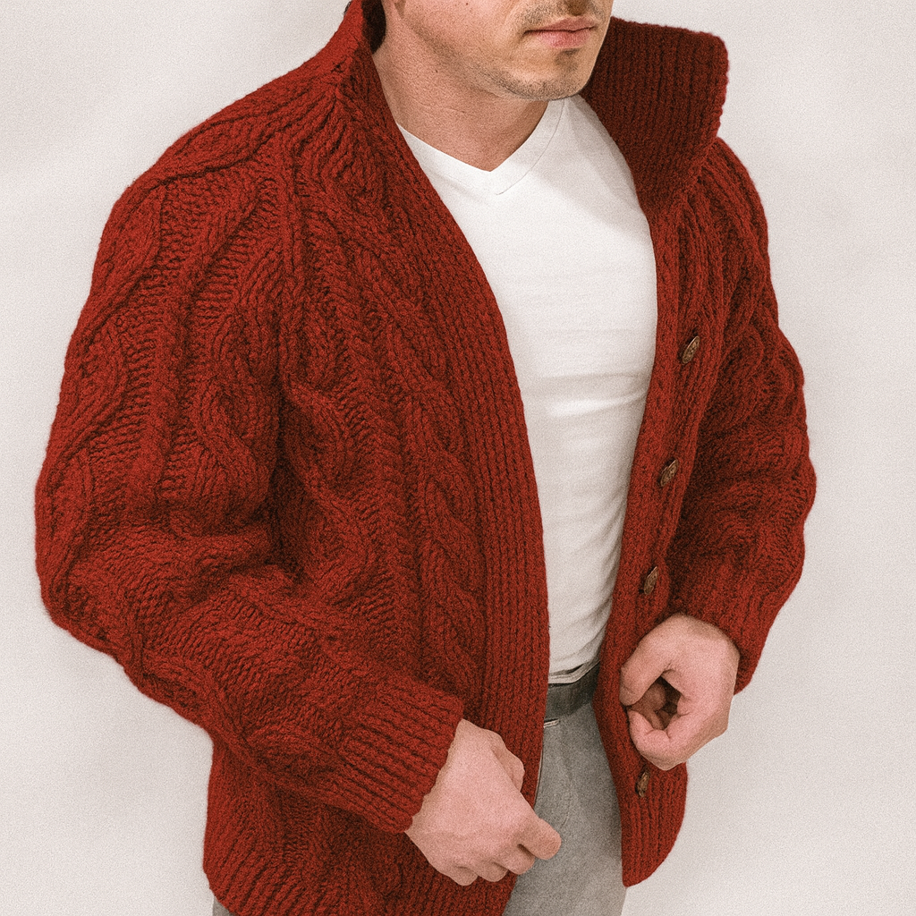 Cardigan  with model red