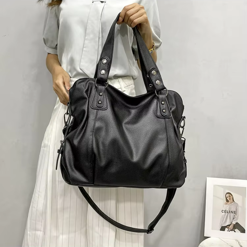 Hera - bolsa de couro macia grande
