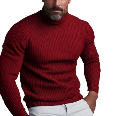 Jersey de pescoço alto elegante - camisa de pescoço alto para homens - luxuoso e versátil