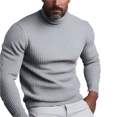 Jersey de pescoço alto elegante - camisa de pescoço alto para homens - luxuoso e versátil
