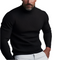 Jersey de pescoço alto elegante - camisa de pescoço alto para homens - luxuoso e versátil