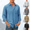 Camisa de cowboy longa -suspensa com botões masculinos