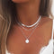 Ella | Conjunto de colares em camadas para mulher em metal banhado a ouro 18k