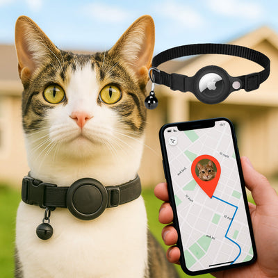 Colar de rastreador de gps gps | Fechamento rápido, design reflexivo e durável para aventuras seguras ao ar livre