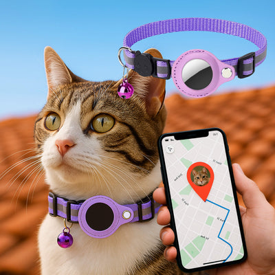 Colar de rastreador de gps gps | Fechamento rápido, design reflexivo e durável para aventuras seguras ao ar livre