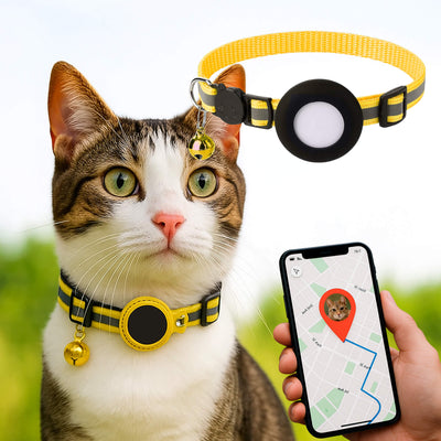 Colar de rastreador de gps gps | Fechamento rápido, design reflexivo e durável para aventuras seguras ao ar livre
