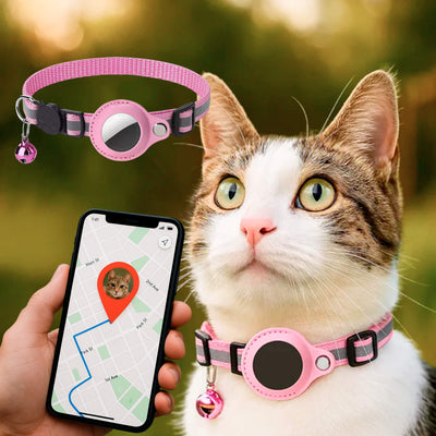 Colar de rastreador de gps gps | Fechamento rápido, design reflexivo e durável para aventuras seguras ao ar livre