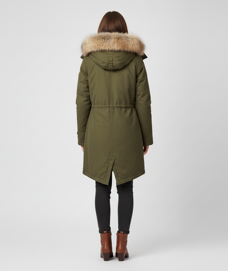 Damenparka mit Kunstfell