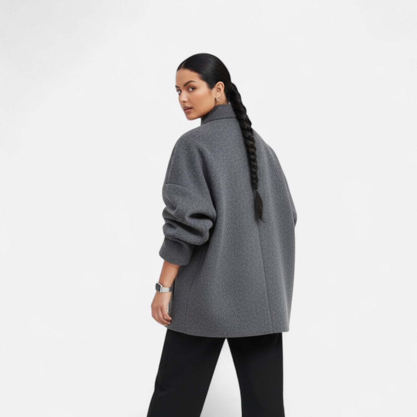 Damen Kurzmantel Hoher Kragen Chic