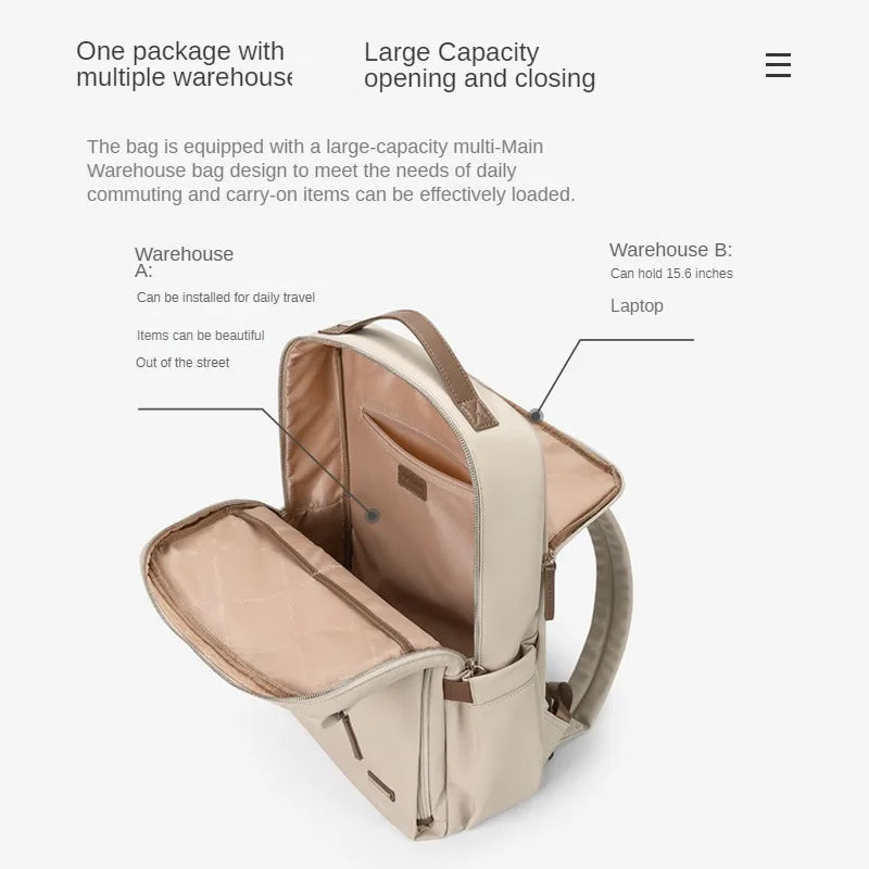 Luxetravel - Mochila de luxo - Apt for Laptop - Tamanho compacto