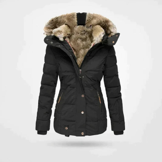 Warme und bequeme | dicke Winterjacke für Frauen mit Pelzfütterung