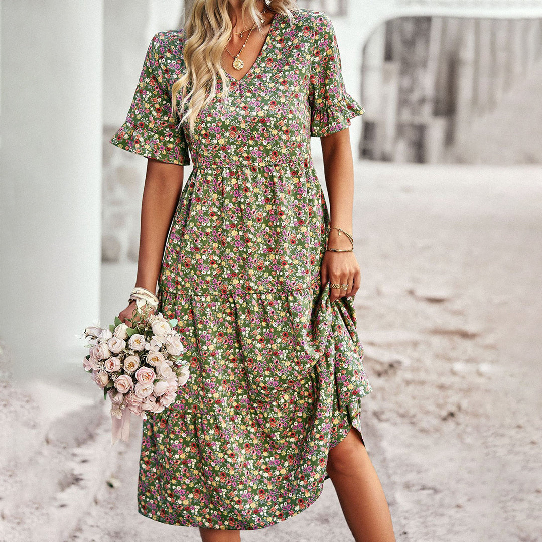 Amely - Fleurige Robe
