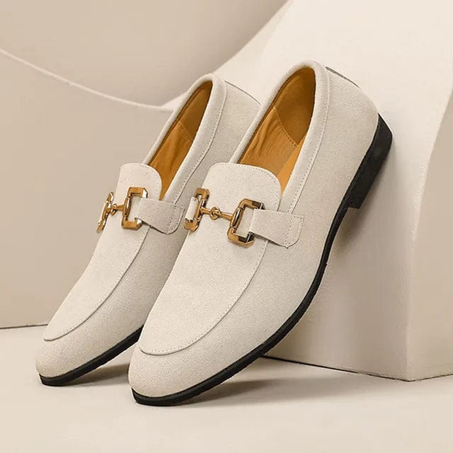 Nero - mocassins de camurça com fivela de metal