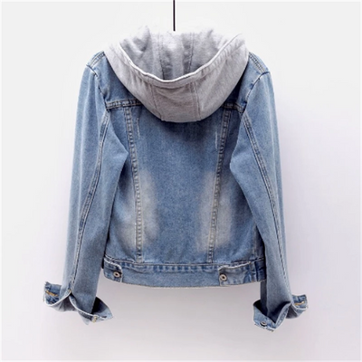 Jaqueta de jeans de Anneke para mulheres | Look casual para todos os dias | Hood destacável