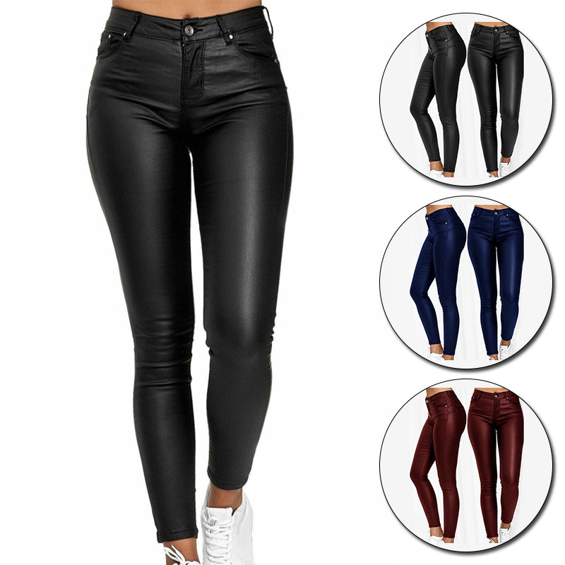 Stretch | Pantalones de piel elástica