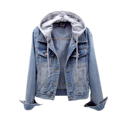 Jaqueta de jeans de Anneke para mulheres | Look casual para todos os dias | Hood destacável