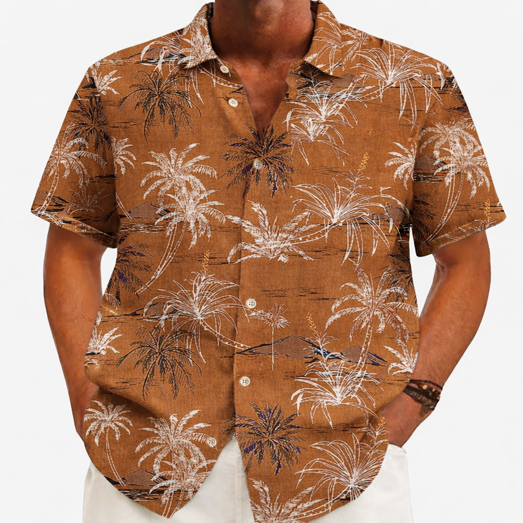 Hawaii-Leinen-Strandhemd für Männer - Laren
