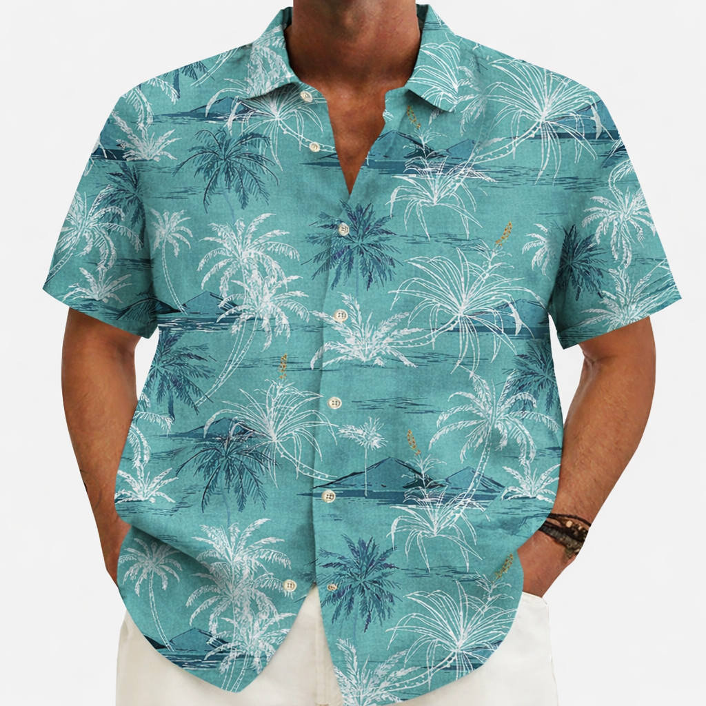 Hawaii-Leinen-Strandhemd für Männer - Laren