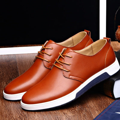 Sapatos casuais de couro oxford