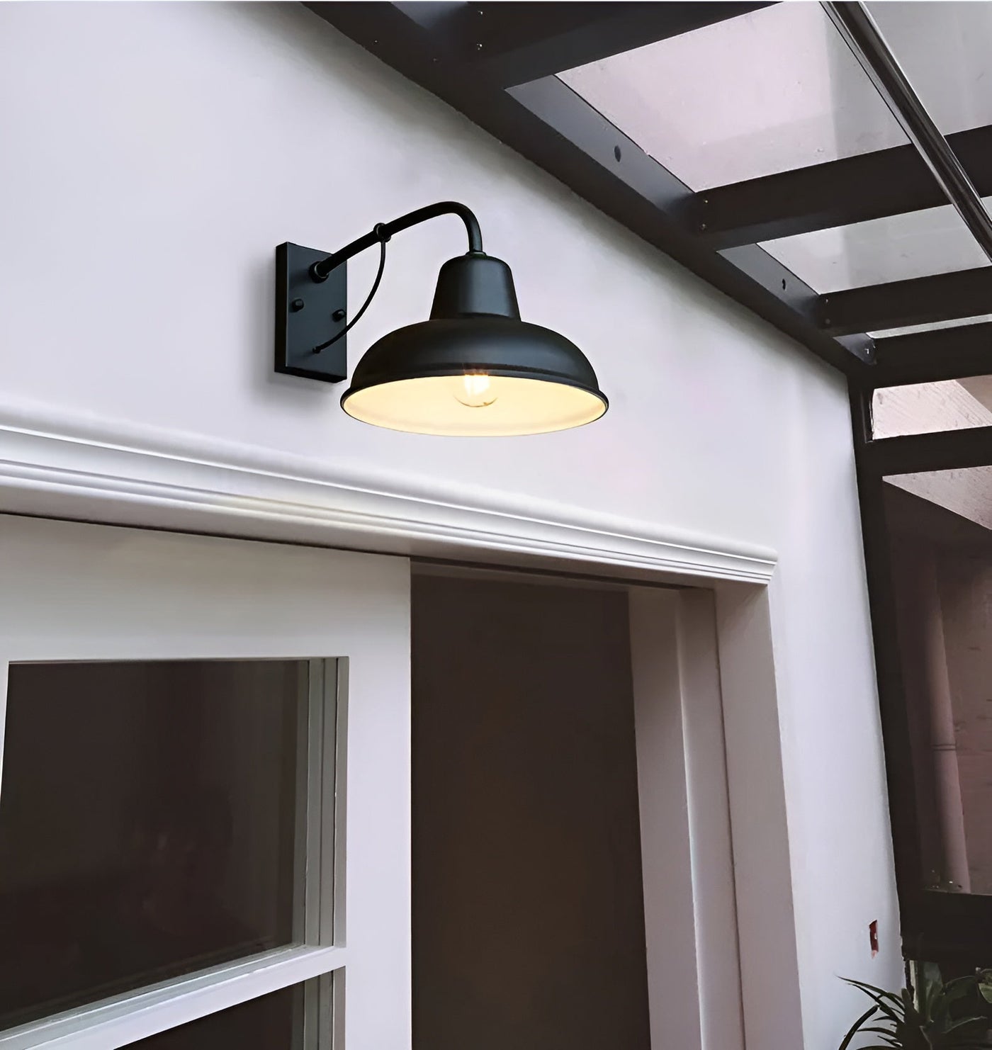 Aisle Fer Sconce - Antique vintage barn light - Aplique Industrial Negro