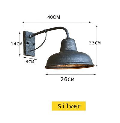 Aisle Fer Sconce - Antique vintage barn light - Aplique Industrial Negro