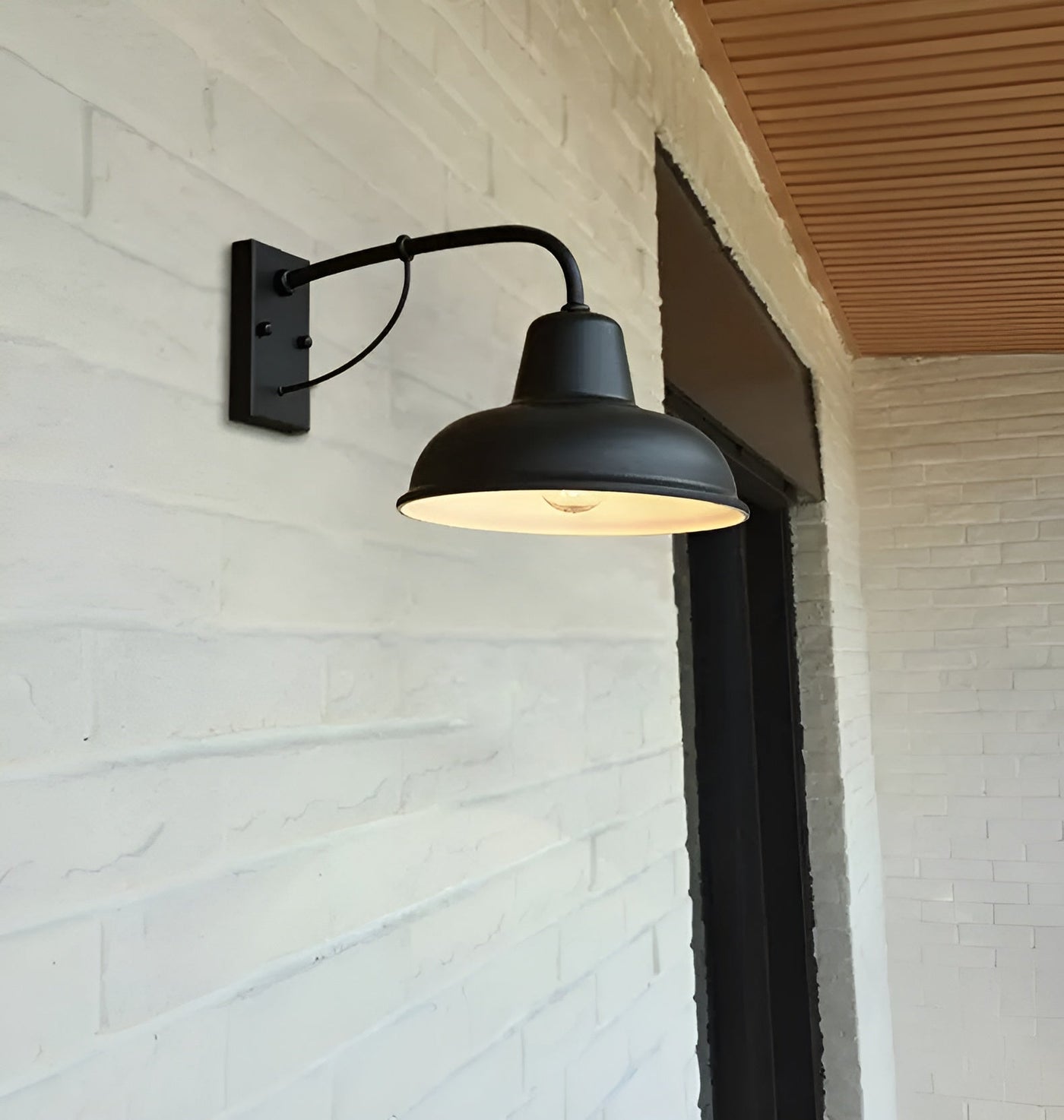 Aisle Fer Sconce - Antique vintage barn light - Aplique Industrial Negro