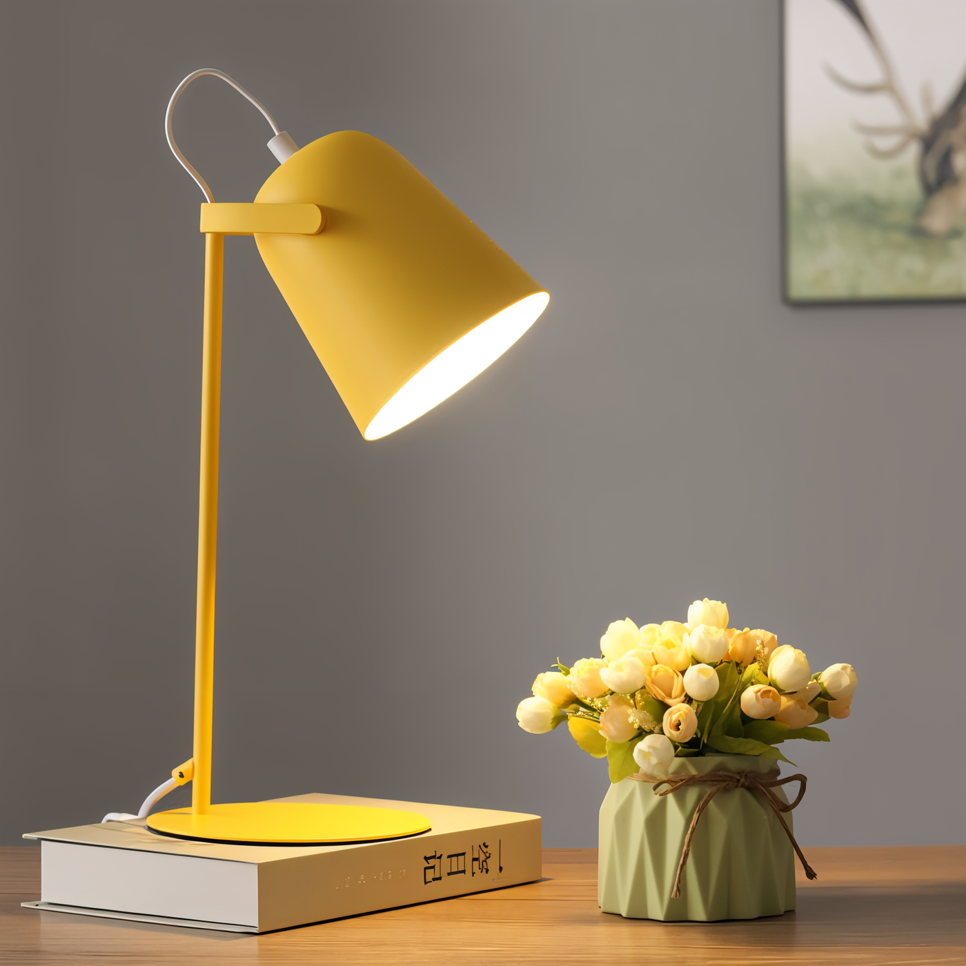 Lâmpada de desktop de macaron - lâmpada de mesa nórdica - lâmpada ajustável