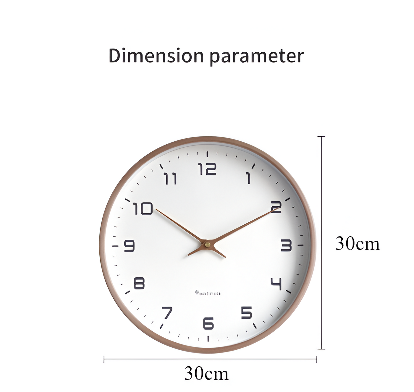 Elequartz -clock - relógio redondo de parede - Wood Nordic Wall Watch