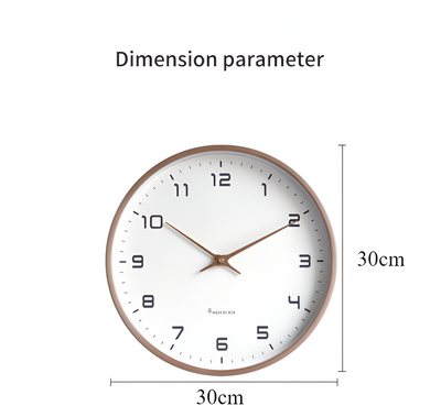 Elequartz -clock - relógio redondo de parede - Wood Nordic Wall Watch