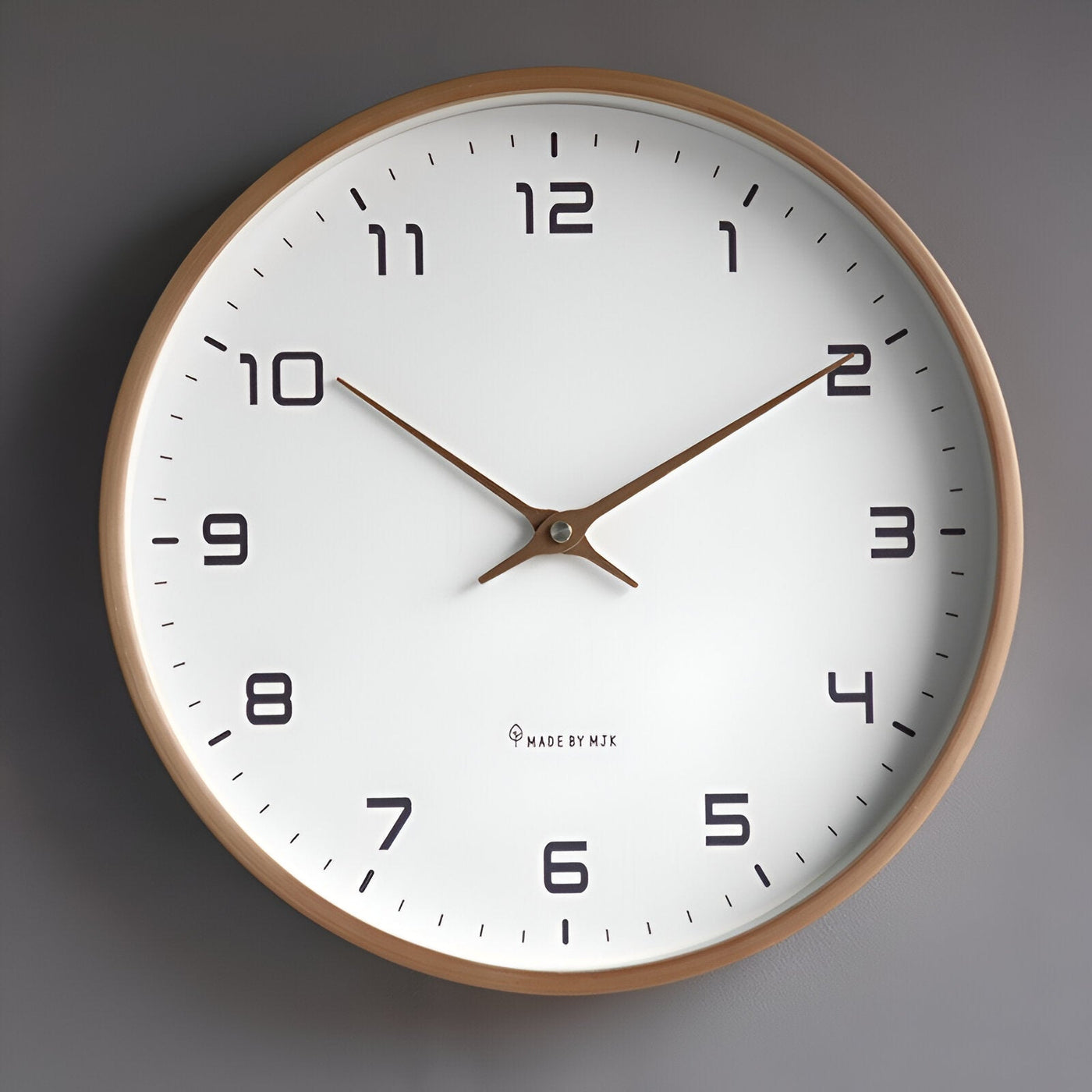 Elequartz -clock - relógio redondo de parede - Wood Nordic Wall Watch