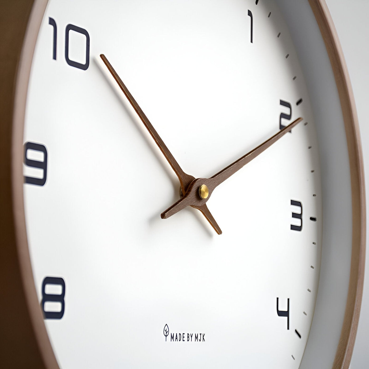 Elequartz -clock - relógio redondo de parede - Wood Nordic Wall Watch
