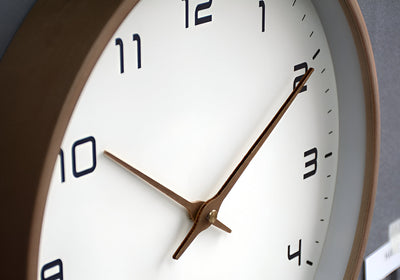 Elequartz -clock - relógio redondo de parede - Wood Nordic Wall Watch