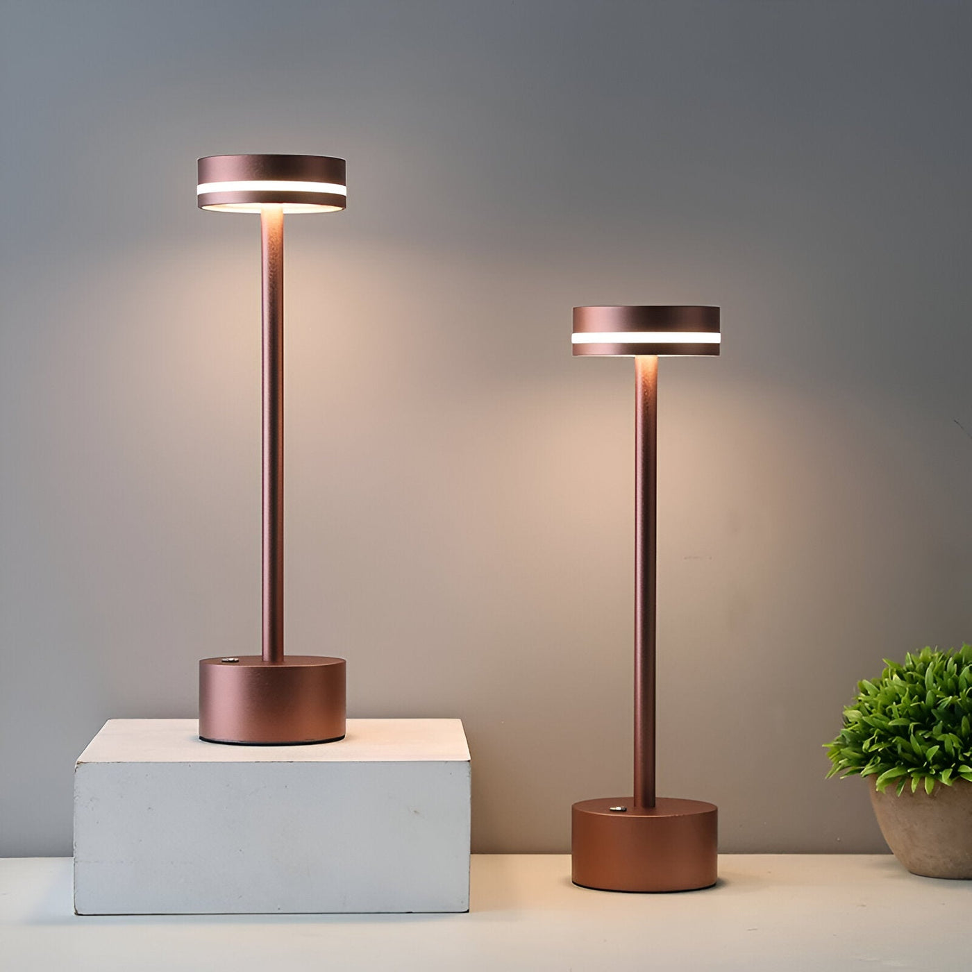 Touch do manto - lâmpada de mesa portátil e recarregável - luz ajustável