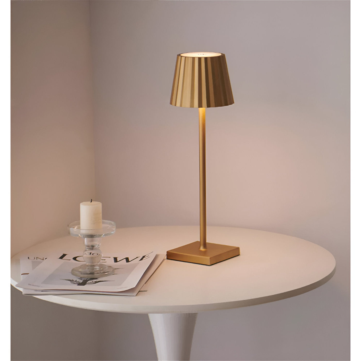 Luminatouch - Lâmpada de mesa LED sem fio, impermeável, recarregável e controlável