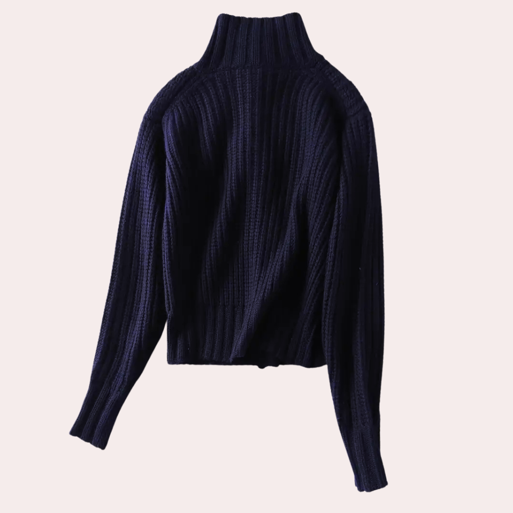 Chaqueta de punto grueso con botones para mujer