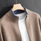 Jaqueta Zip Caxemira para homens quentes e elegantes