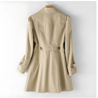 Lady's Flip with Buttons - Jaqueta de temporada intermediária com pescoço