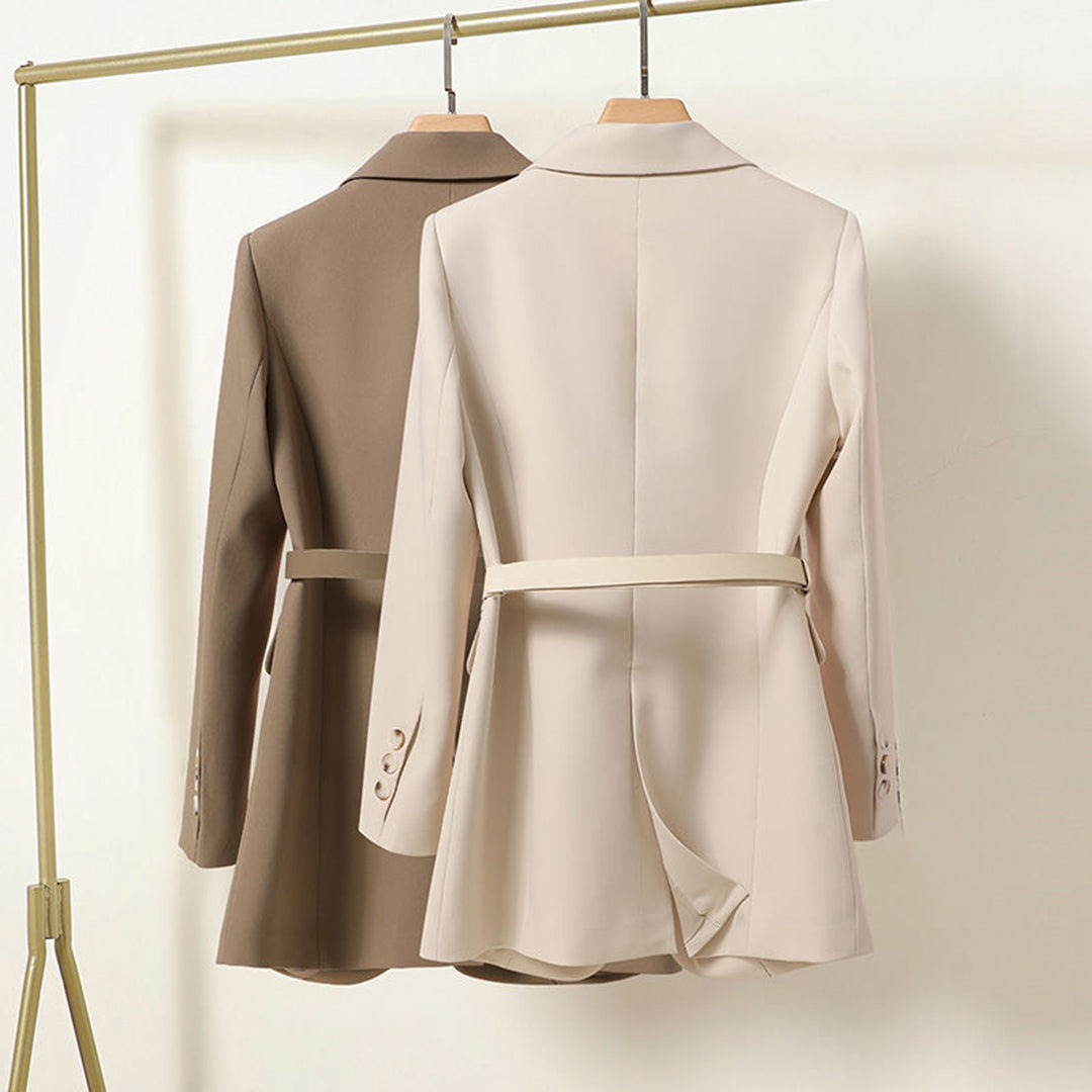 Lisa - Long Women's Blazer com cinto
