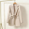 Lisa - Long Women's Blazer com cinto