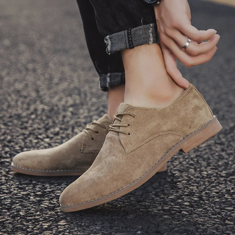 Sapatos de camurça para homens elegantes e estilos sapatos