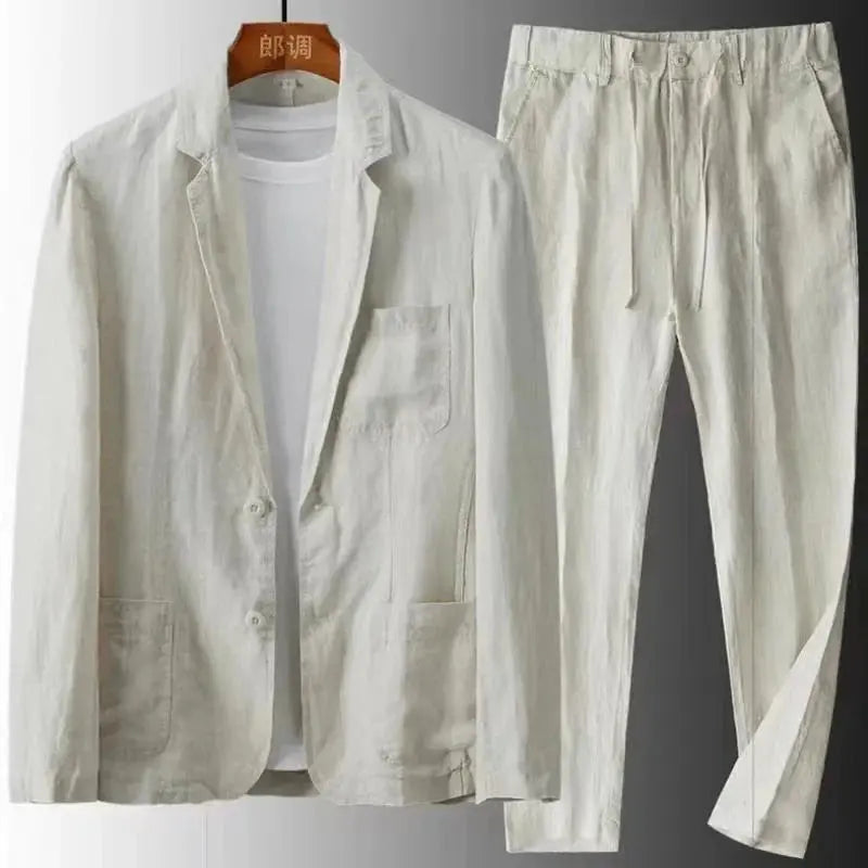 Traje de linho | Tecido de linho luxuoso para homens